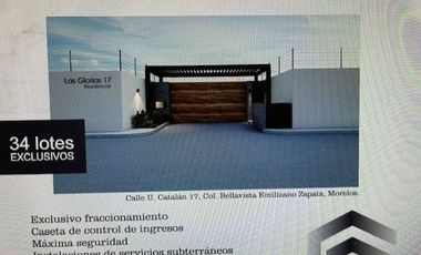 VENTA DE LOTES DESDE 105 MTS. EN FRACCIONAMIENTO NUEVO EN EL MUNICIPIO DE EMILIANO ZAPATA, MORELOS.miliano Zapata, Morelos.