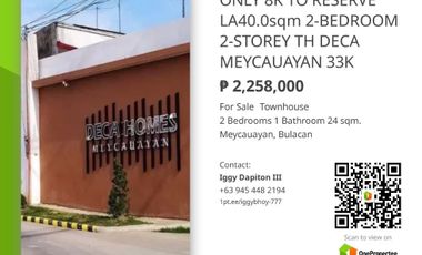 READY FOR OCCUPANCY 2-BEDROOM 2-STOREY TOWNHOUSE URBAN DECA HOMES MEYCAUAYAN ONLY 8K TO RESERVE + 33K DISCOUNT
