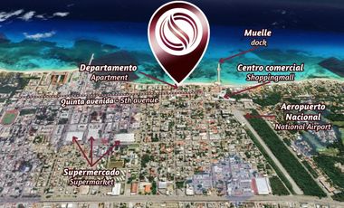 Penthouse con alberca y rooftop, frente al mar, pre-venta Playa del Carmen.