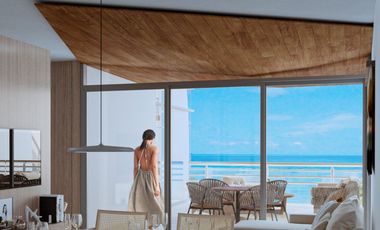 Penthouse con alberca y rooftop, frente al mar, pre-venta Playa del Carmen.