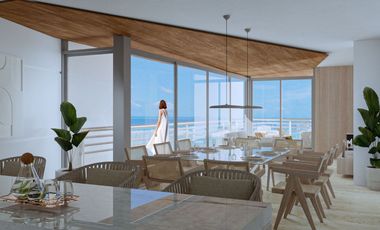 Penthouse con alberca y rooftop, frente al mar, pre-venta Playa del Carmen.