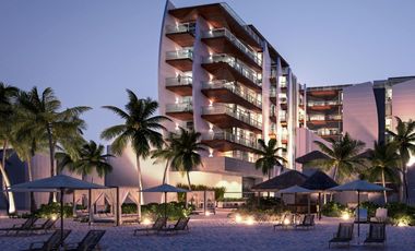Penthouse con alberca y rooftop, frente al mar, pre-venta Playa del Carmen.