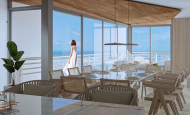 Penthouse con alberca y rooftop, frente al mar, pre-venta Playa del Carmen.