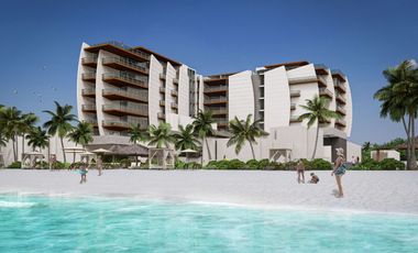 Penthouse con alberca y rooftop, frente al mar, pre-venta Playa del Carmen.