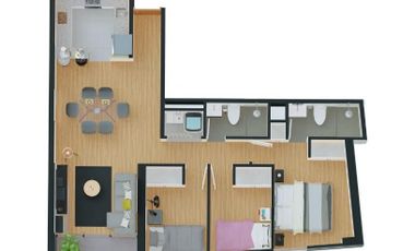 3 Dorm. 78 m² en San Miguel (Estreno)