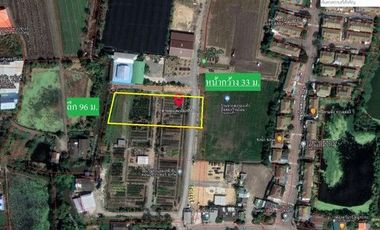 Vacant land, Bang Mae Nang, Nonthaburi: 2 Rai, close to the entrance of the alley only 130 m. to Pracha Uthit Road