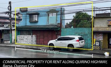Commercial Bare Inside Lot For Lease at Quirino Highway Baesa Quezon city