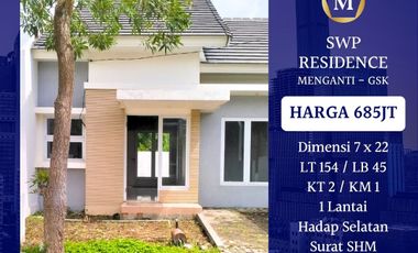 Rumah SWP Residence Menganti Gresik Murah Bisa KPR SHM Strategis dkt Pakal Benowo Manukan Surabaya Barat
