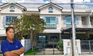 2-storey townhome for rent near Mega Bangna , Greatest location in this area.  Indy 2  Bangna Km.7, front facing south ,There is an electric awning in front of the house,  Only 100 meters from clubhouse