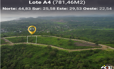 Lote de 781,46 m2 de oferta en manglaralto