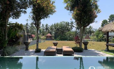 LEASEHOLD 3 BEDROOM  VILLA SURROUNDED BY RICE FIELDS IN UBUD