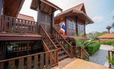 More-023PS Thai teak house for sale in Chiang Mai With swimming pool, Yard , vegetable plot , Near San Kamphaeng Market, San Kamphaeng District, Chian
