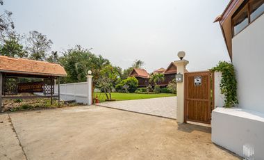 More-023PS Thai teak house for sale in Chiang Mai With swimming pool, Yard , vegetable plot , Near San Kamphaeng Market, San Kamphaeng District, Chian