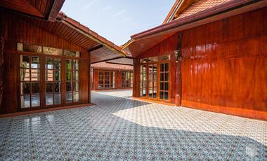 More-023PS Thai teak house for sale in Chiang Mai With swimming pool, Yard , vegetable plot , Near San Kamphaeng Market, San Kamphaeng District, Chian