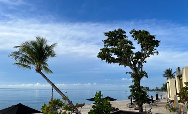 5 unit fully furnished luxury private Pool villa on a large white sandy beach for sale in Samui