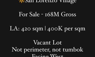 🔆San Lorenzo Village Lot For Sale | Sanlo 168M