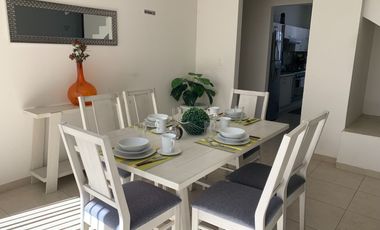 CASA AMUEBLADA PROXIMA A ZONA INDUSTRAIL, PRIV. CON ALBERCA,  CON SEGURIDAD 24/7