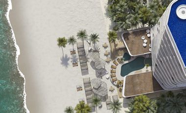 Departamento de 5 habitaciones con vista al mar, a pie de playa en Cancun