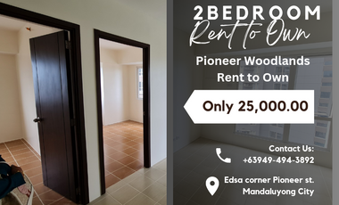 25K Per Month 2Bedroom 50sqm corner RFO Condo in Pioneer Mandaluyong Boni MRT