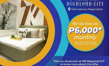 6k Per Month No Downpayment - 15% Discount - Pet friendly Community - Mixed Used Development Project - PROMO PROMO ONLY!!!