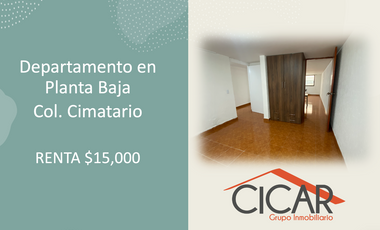 Renta Departamento en Planta Baja con colonia Cimatario.