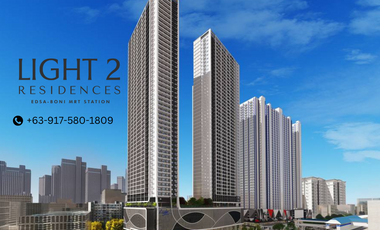 1BR w/ Balcony for Php 20,800 monthly at Light 2 Residences, Edsa-Boni Mandaluyong