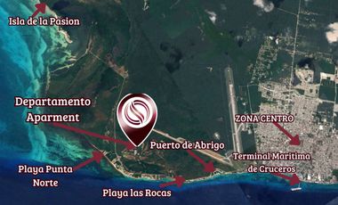 Condominio con jardin, alberca, cancha de pádel, Zona Hotelera Norte, Cozumel.