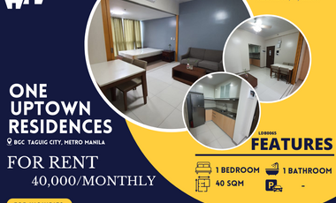 Experience Luxurious Living in BGC's Finest - Executive One Bedroom with Inverted Aircon Available for Rent at One Uptown Residence ✨🏢