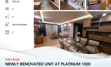 For Rent: Newly renovated 4BR Condo in Platinum 1000, along Annapolis St Greenhills San Juan, P85k/month