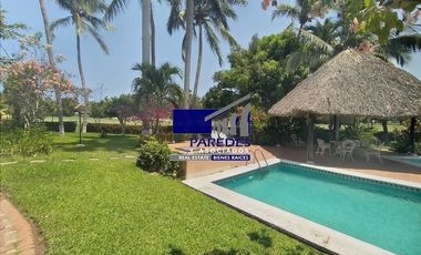 V408 Villa en Venta 2 recámaras Estilo Mexicano frente a campo de golf en Ixtapa