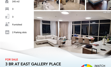 For Rent: 3BR Unit at East Gallery Place, BGC, P400k/month