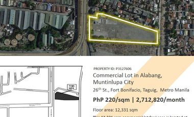 Commercial Lot for Lease in Alabang, Muntinlupa City
