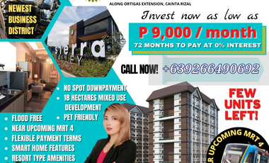 CAINTA RIZAL SIERRA VALLEY GARDEN THE VERY 1st 18 HECTARE TOWNSHIP WITH RESIDENCIAL CONDOMIUM