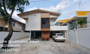 (BTS Punnawithi, BTS Udomsuk) Single house for sale, renovated. Suitable for a home office. Soi Sukhumvit 101/1, 4 bedrooms, 2 bathrooms, 61 sq wah. Soi Wachiratham Sathit 52