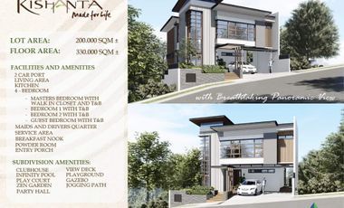 Pre-Selling Overlooking 5 Bedrooms Fully Finished House and Lot for Sale in Kishanta Subd., Talisay, Cebu