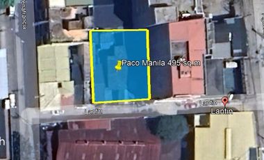 PACO CITY OF MANILA, COMMERCIAL RESIDENTIAL LOT @ 400 SQ.M NEAR PEDRO GIL