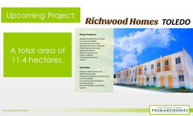 Provision for 2 Bedroom RICHWOOD TOWNHOUSE in Toledo City Cebu
