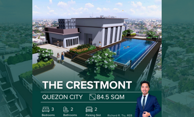 The Crestmont 3BR Three Bedroom with 2 Parking Slot Near Vertis North FOR SALE. SAVE 3M C002