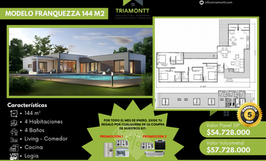 Modelo Franquezza 144m2