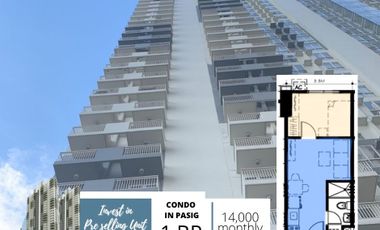 1 Bedroom 14,000 monthly in Ortigas Center Pasig with No Spot DP!