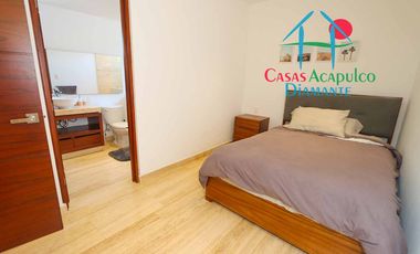 Departamento en condominio con club de playa. Terraza con vista a la alberca
