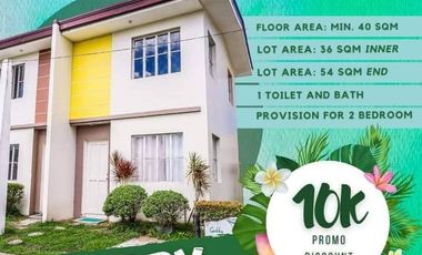 RFO 2-bedroom Townhouse House and Lot Ready for Occupancy for sale in Imus Cavite