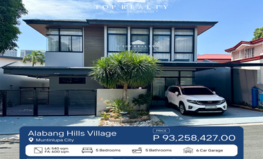 Alabang Hills, Muntinlupa City 5BR House and Lot for Sale
