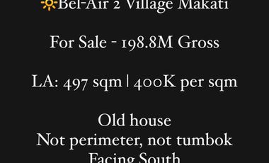 🔆Bel-Air 2 Lot For Sale | Bel Air Village Makati Belair