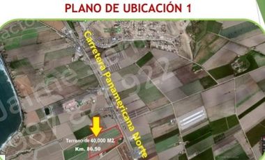 Terreno en Chancay, 4 has Al lado de la carretera Panamericana