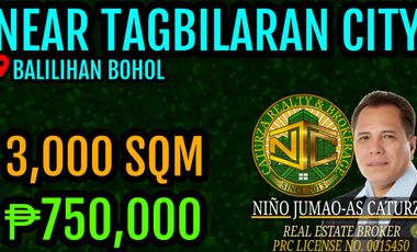 Lot for sale 3,000 sqm at Balilihan Bohol near Tagbilaran City 750,000 negotiable