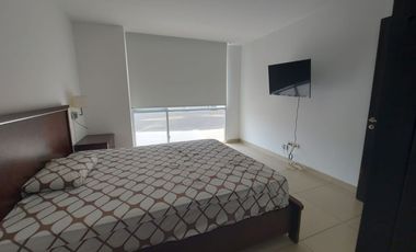 Samborondon, Renta de lindo departamento 2 dormitorios amoblado con patio