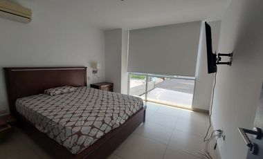 Samborondon, Renta de lindo departamento 2 dormitorios amoblado con patio