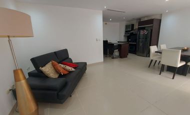 Samborondon, Renta de lindo departamento 2 dormitorios amoblado con patio