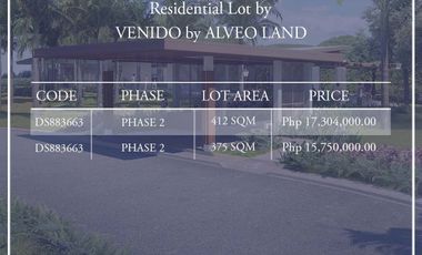 Residential Lot for Sale in Venido by Alveo Land
